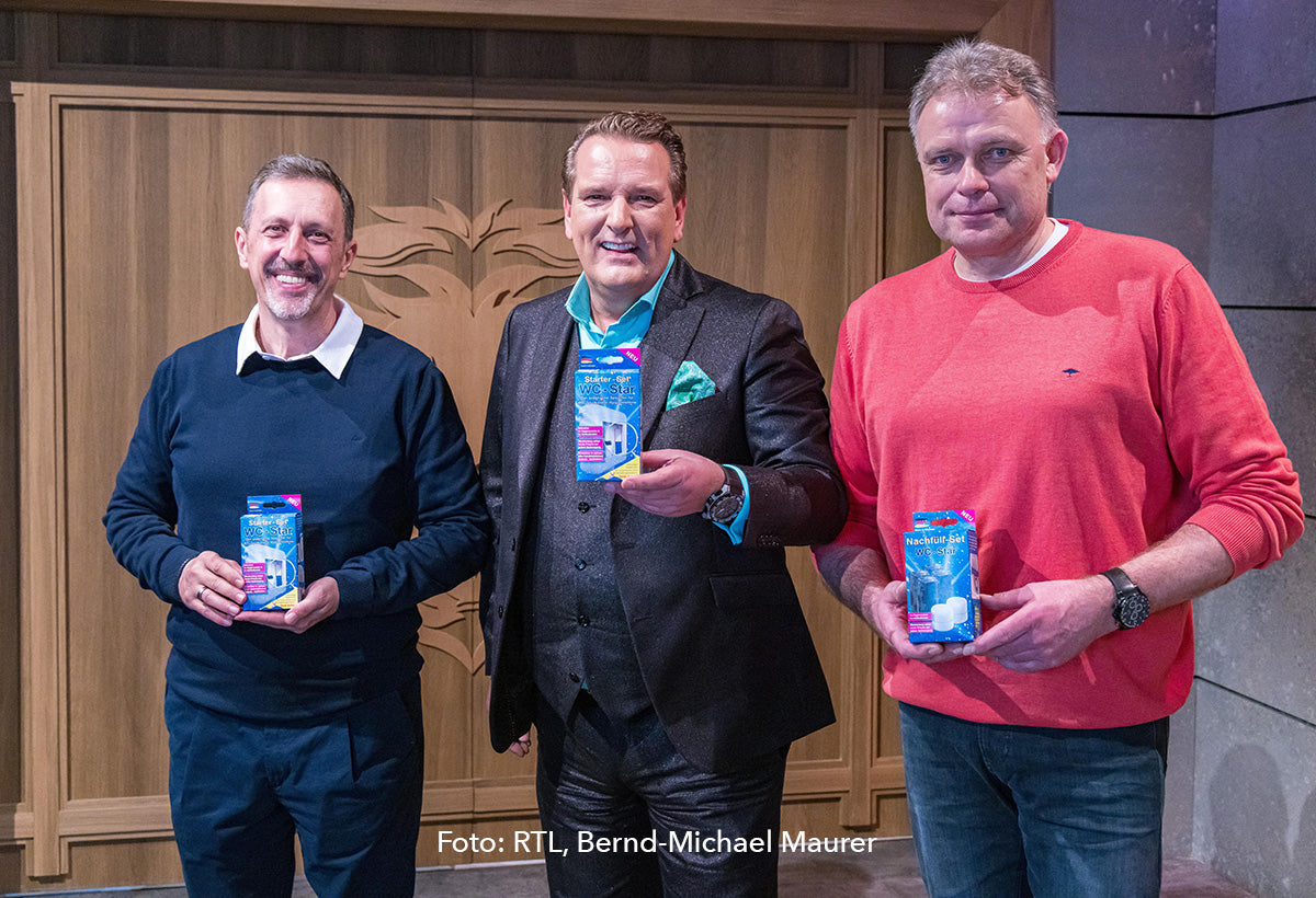 Die Gründer zusammen mit Ralf Dümmel.